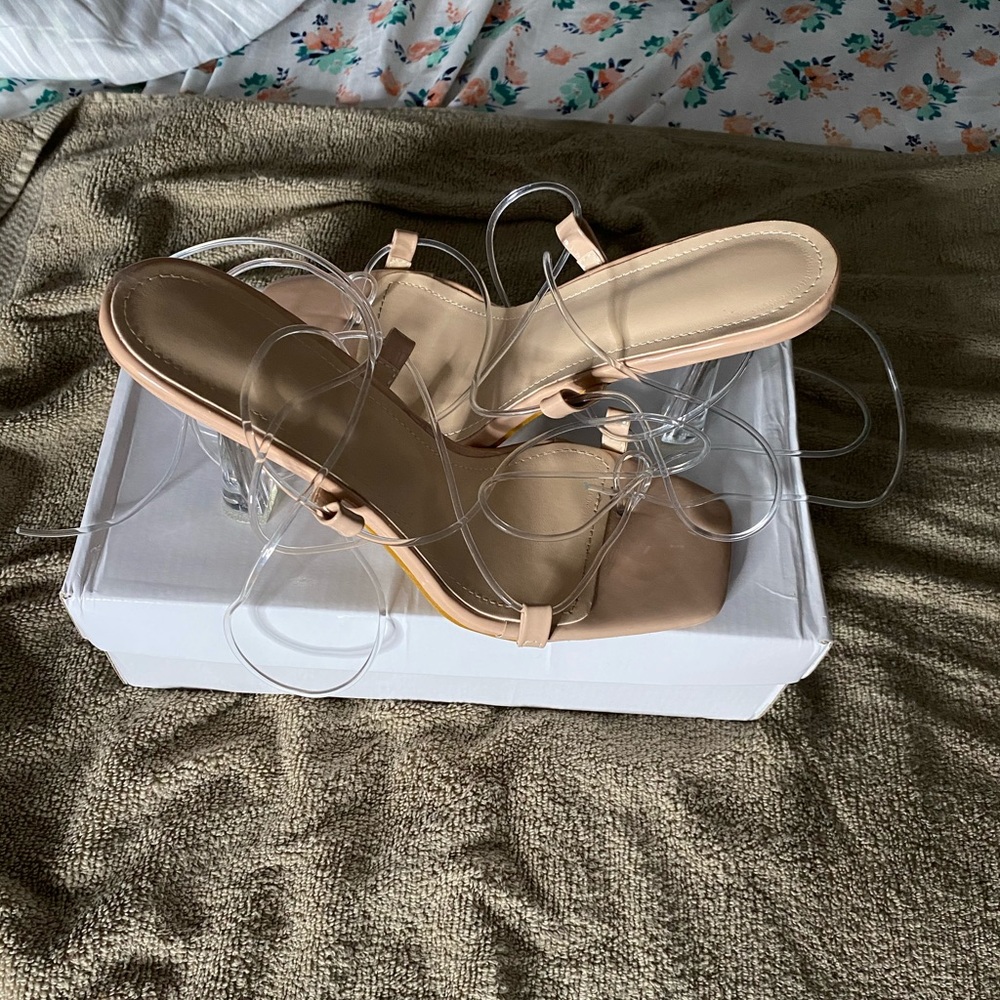 Heels ankle high strings heels
